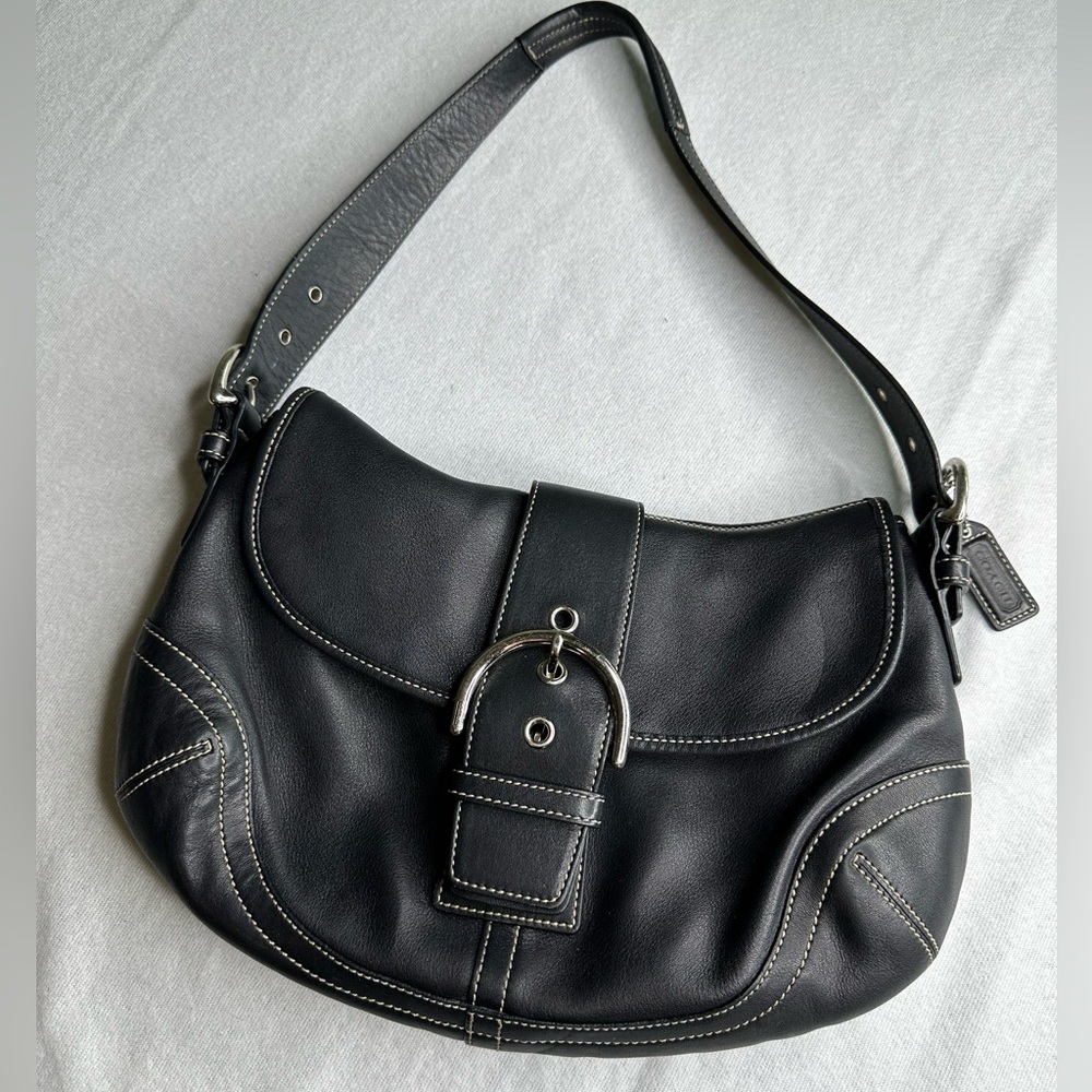 Coach Black Vintage Leather SoHo Hobo